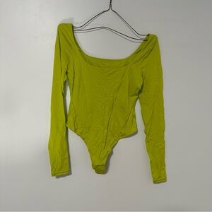 lululemon athletica Chartreuse Long Sleeve Bodysuit